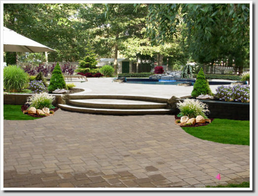 raised patio design idea