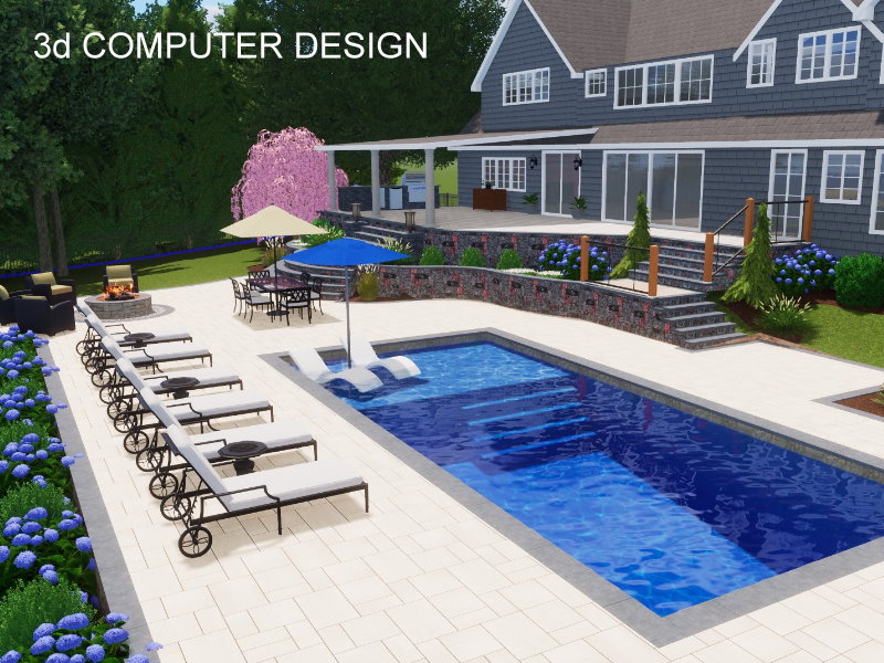 techo-bloc blu60 smooth pavers around pool